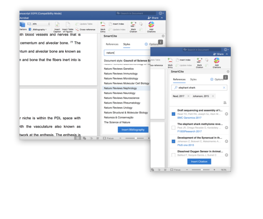 ReadCube Papers SmartCite Screenshot