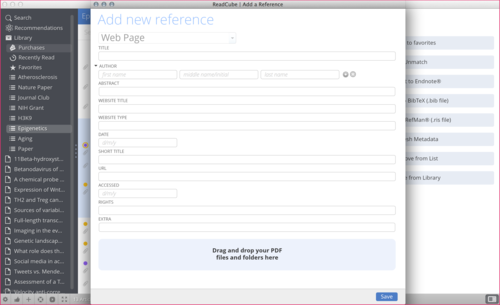 legacy readcube adding new manual references